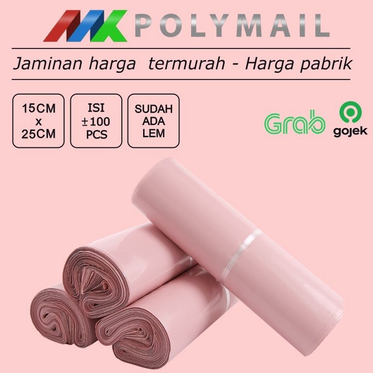 

Super Promo POLYMAILER 1PCS 15x25CM PINK GLOSSY PLASTIK POLYMAILER PINK