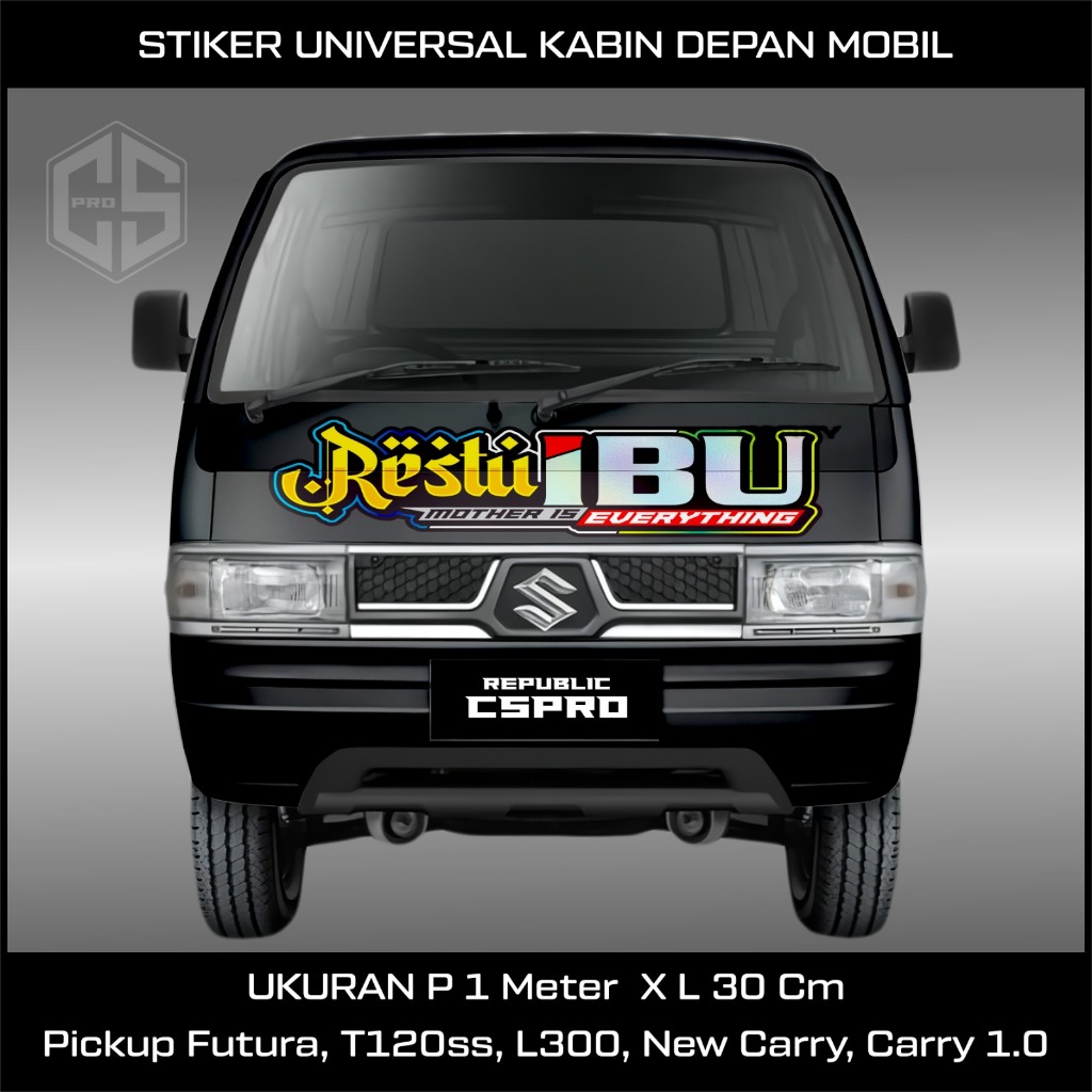 Stiker Decal Kabin Pickup L300, T120ss, Futura, New Carry / Decal Stiker Universal Mobil Pickup