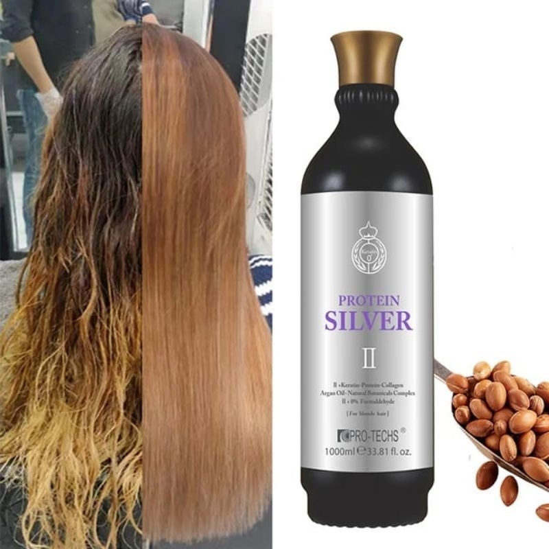 HAIR TREATMENT KERATIN SILVER 1000 ml  Protein Silver Keratin Salon