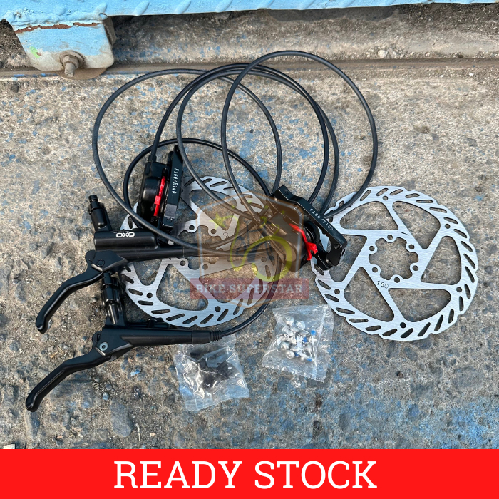 Brake Set Rem Hidrolik OXO Sepeda Gunung MTB Lipat