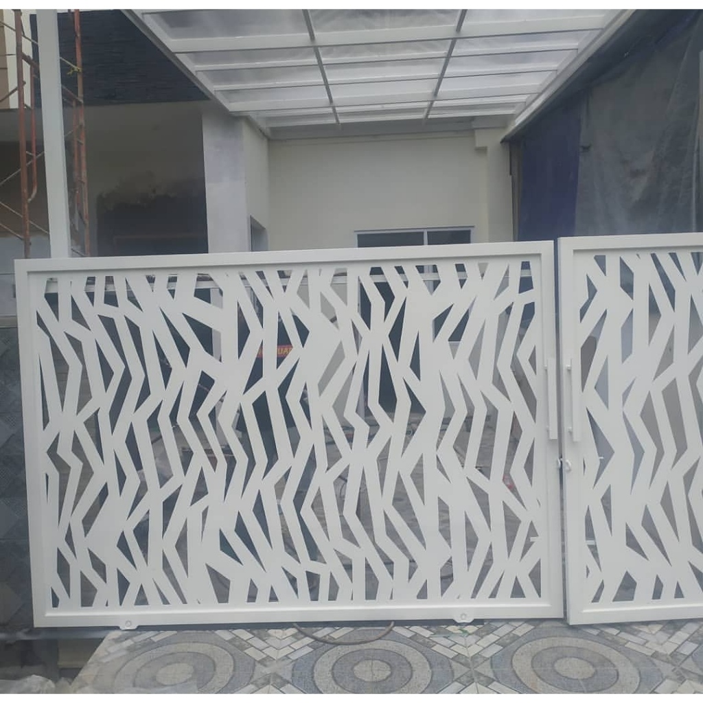 pagar minimalis plat cutting laser