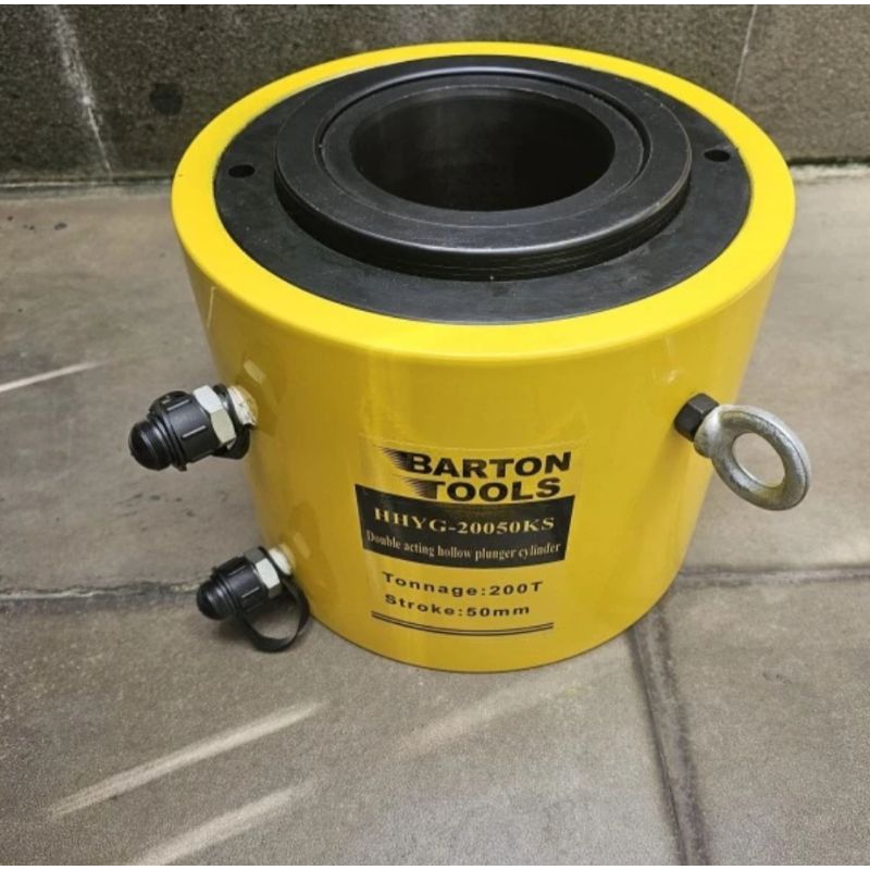 Hydraulic hollow plunger Double 200 ton stroke 50mm BARTON
