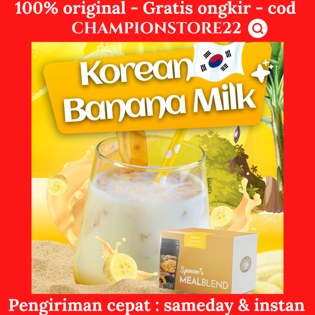 

SPENCERS MEALBLEND BANANA MILK Minuman Diet Rendah Gula Pelengkap Nutrisi