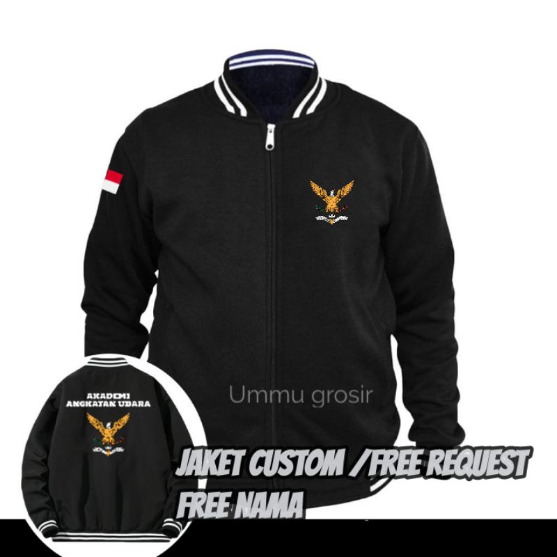 JAKET AKADEMI ANGKATAN UDARA MODEL VARSITY BASEBALL FREE NAMA DAN REQUEST