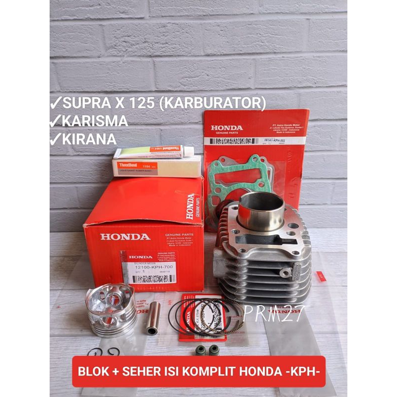 Blok + seher isi komplit (KPH) Supra x 125 lama karbu/karisma/Kirana
