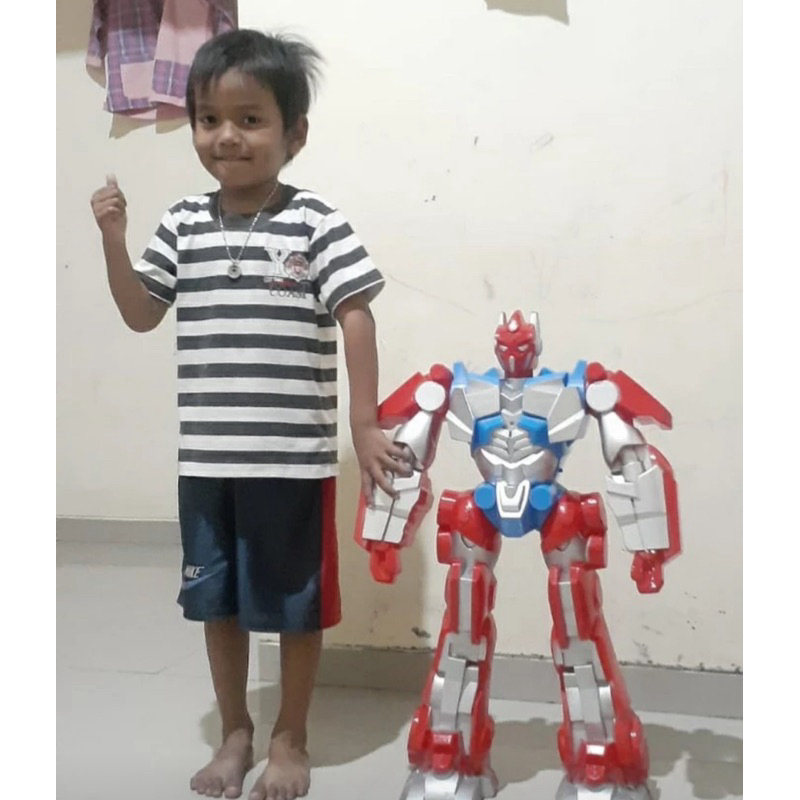Robot transformer bumblebee optimus prime JUMBO BESAR nyala suara