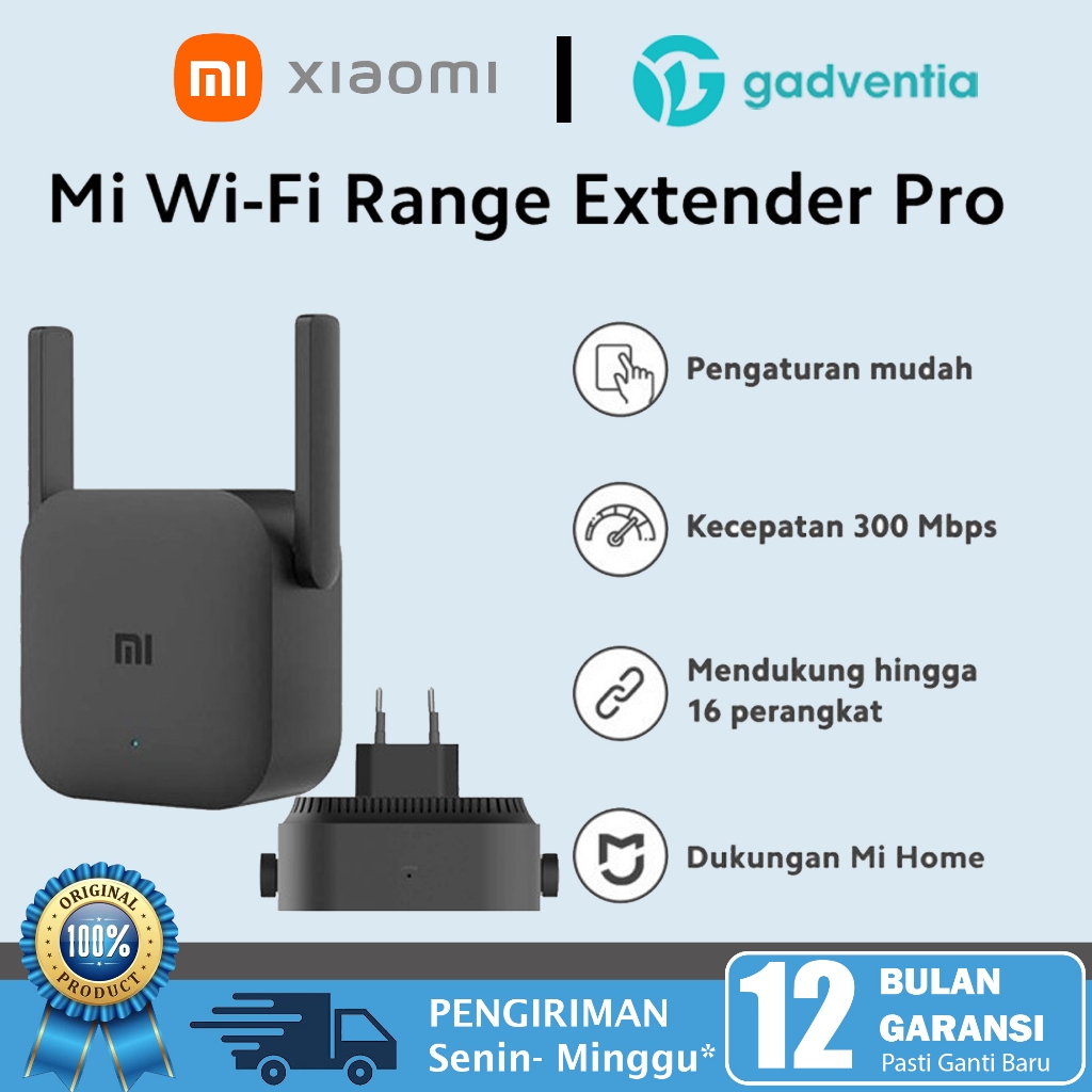 Xiaomi Wifi Repeater Pro Amplifier Extender Pro Alat Penguat Sinyal 300MBPS Original