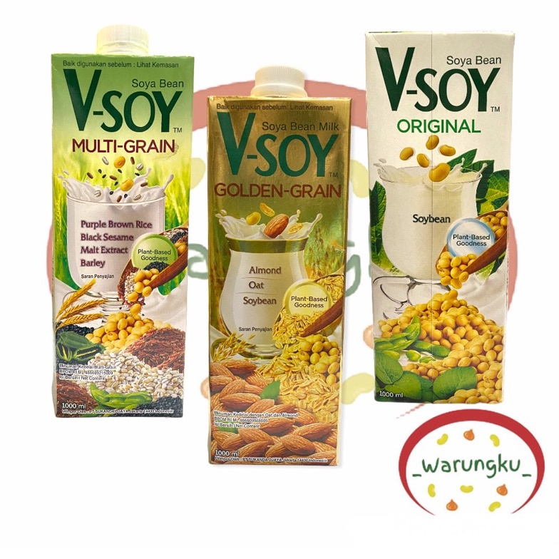 

PRODUK PDQUZ VSOY 1L Susu Kedelai Soy Milk Original Golden Grain Multi Grain Low Sugar Barista Blend Minuman Sehat FKN