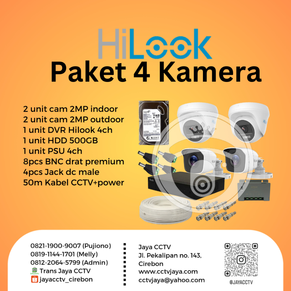 Paket CCTV Hilook 4 Channel