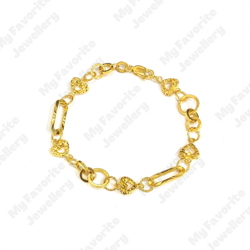 Gelang Mocca Ring Love Emas Asli Kadar 700