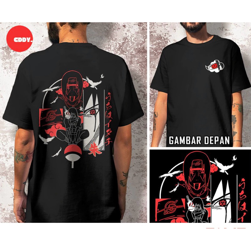 Tshirt/kaos uciha itachi vs uciha sasuke