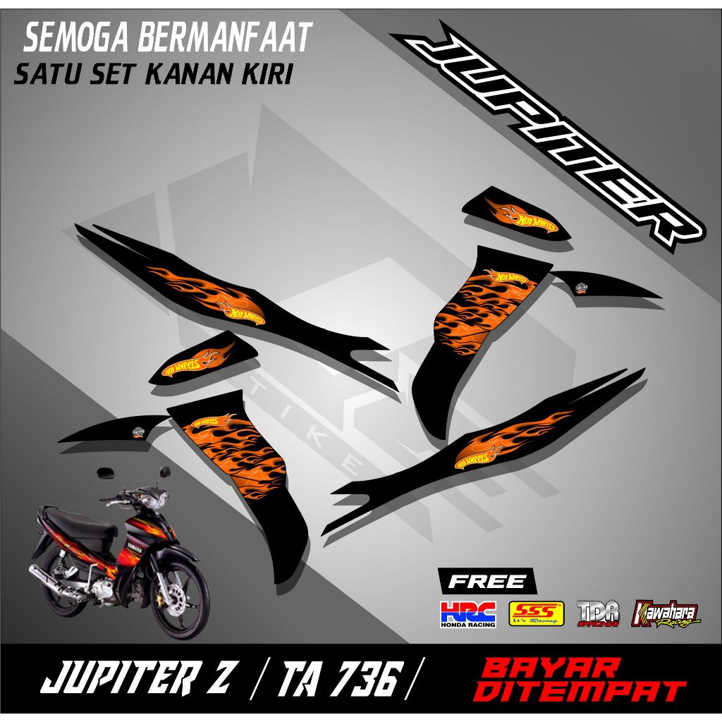 Striping Stiker Variasi Jupiter Z Burhan Tahun 2008-2009-Striping Jupiter Z Burhan Semifull Motif Ap