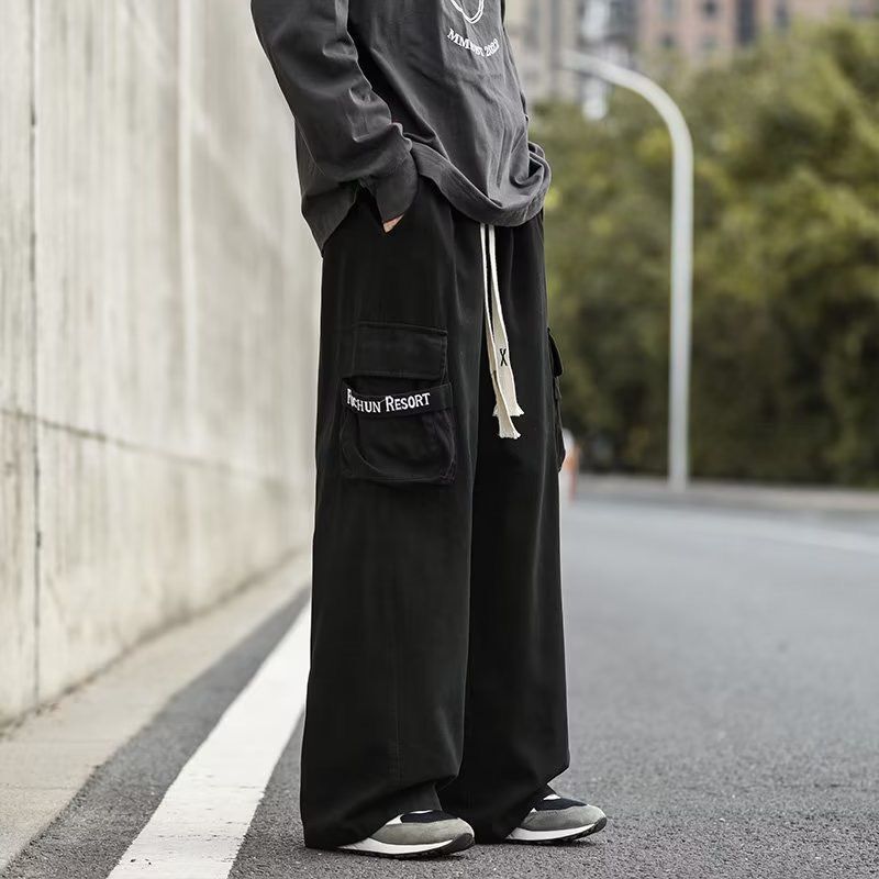Celana cargo panjang pria Long pants Baggy pants Celana longgar pria Celana Training Pria Korean sty