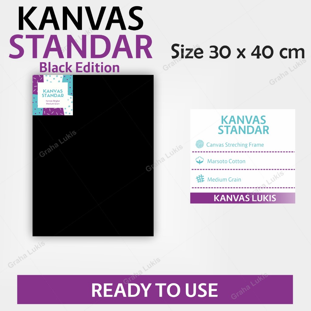 

Kanvas Standar Black Edition Graha Lukis 30x40cm