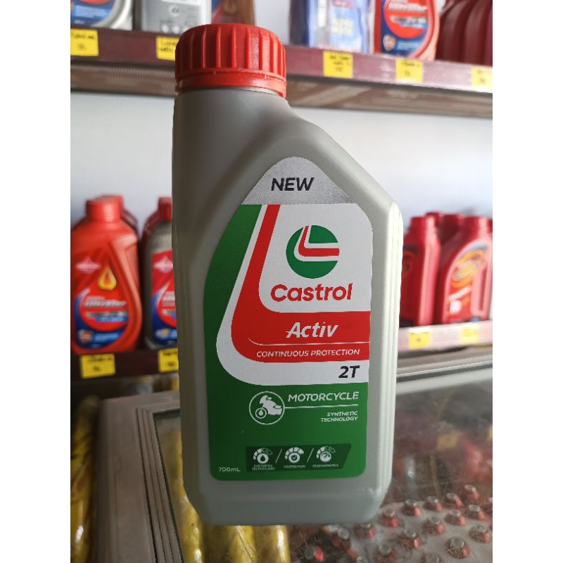 Oli Castrol Activ 2T 700 ml Low Smoke kemasan baru