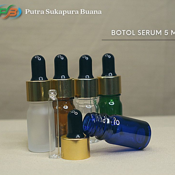 Botol pipet 5 ml tebal ring gold/Botol kaca 5 ml/Botol serum 5 ml/Botol pipet kaca 5 ml tebal/Botol 