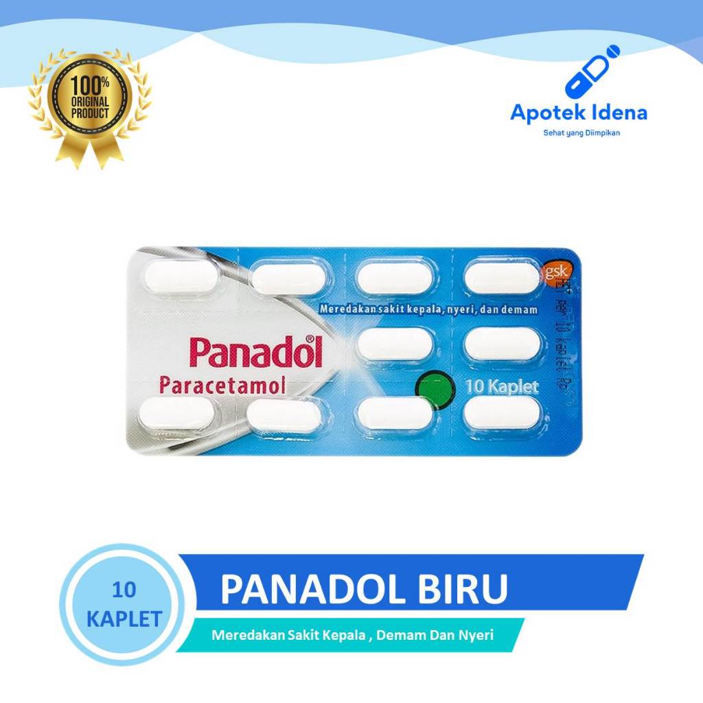 BISA INSTAN/SAMEDAY PANADOL BIRU KAPLET Obat Sakit Kepala/Sakit Gigi/Demam Perstrip (KEMASAN BARU)