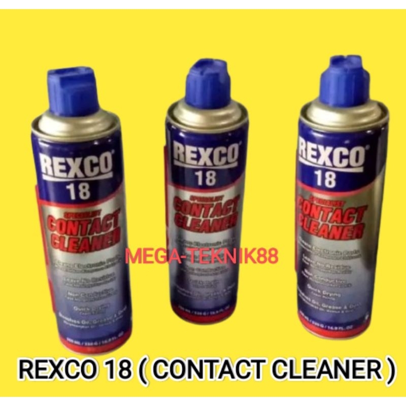 Contact cleaner Rexco 18 isi 500ml / Cairan Pelumas Pembersih electric 500ml Rexco18