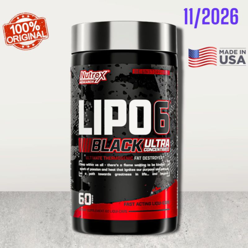 

Nutrex lipo6 lipo 6 lipo-6 black ultra concentrate 60 caps
