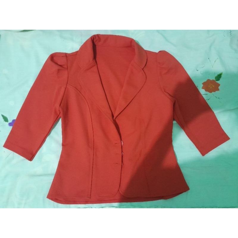 [Baju Thrift] Blazer Wanita Casual Warna Merah
