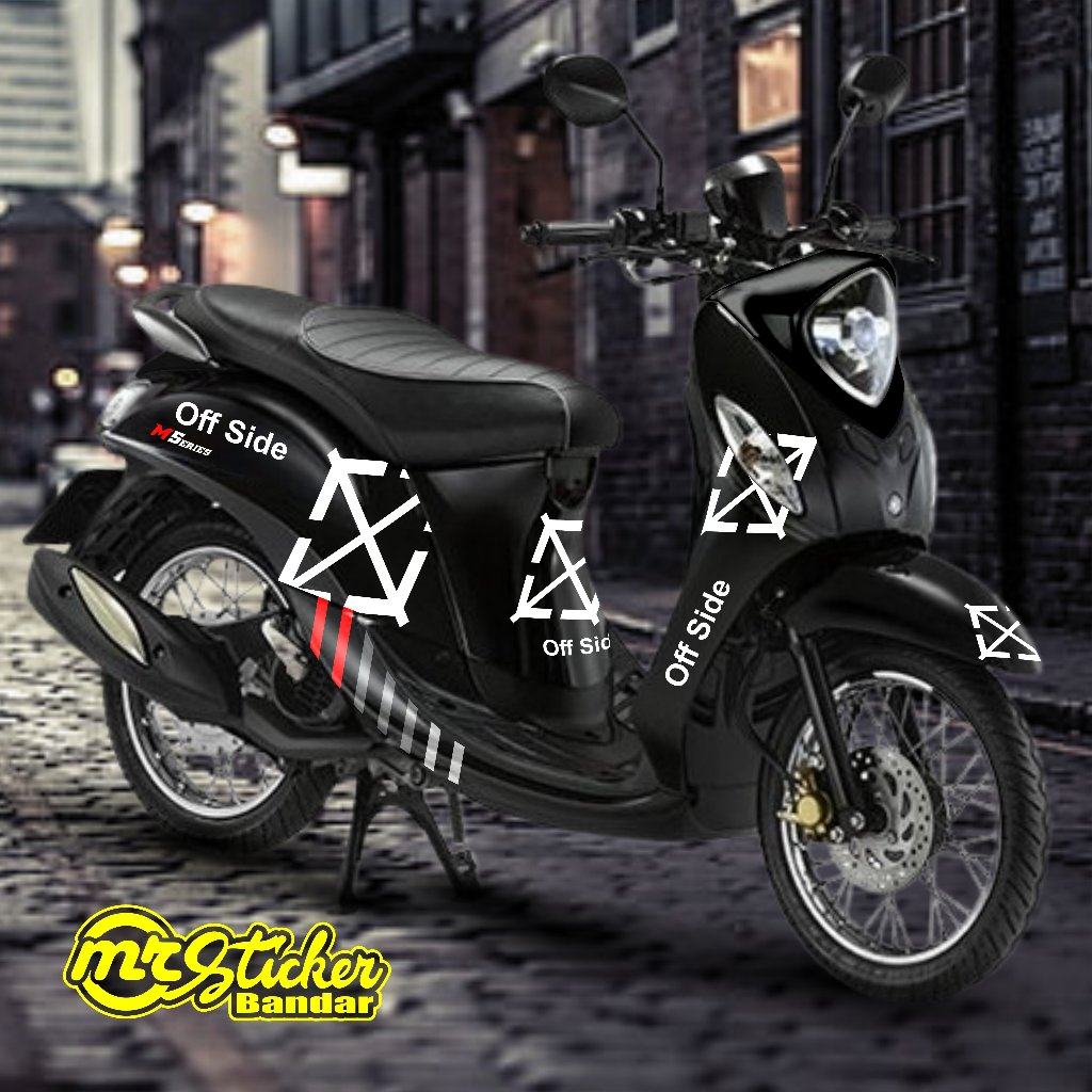 Sticker Decal Full Body Fino Motif off side hitam