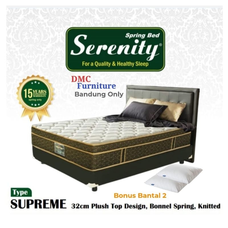 kasur springbed 160x200 elite serenity supreme kasur plustop tebal 32 cm