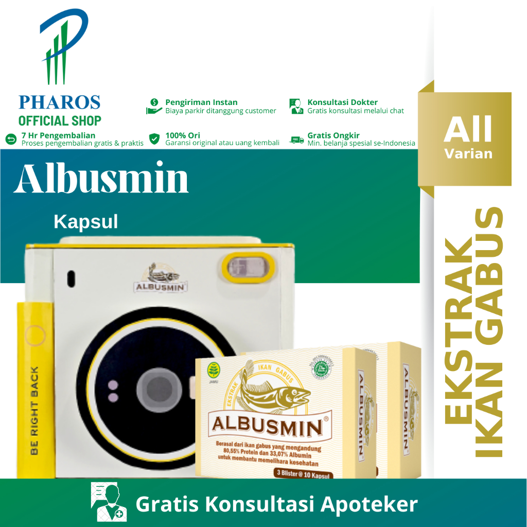 Albusmin/Ekstrak Ikan Gabus 1 Box 3 Blister @10 Kapsul/Albusmin Special Hampers/Care Package Edition