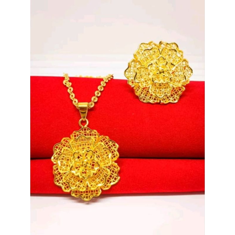 Kalung Bunga kendari free cincin bunga kendari lapis emas 24k