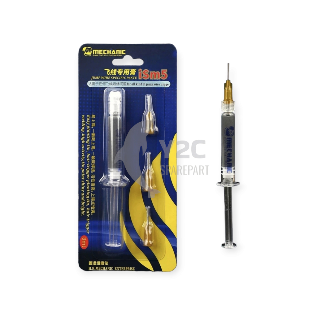 TIMAH CAIR MECHANIC ISM3 ISM5 3ML ORIGINAL / FLUX SOLDER PASTA / ALAT SERVIS SERVICE HP
