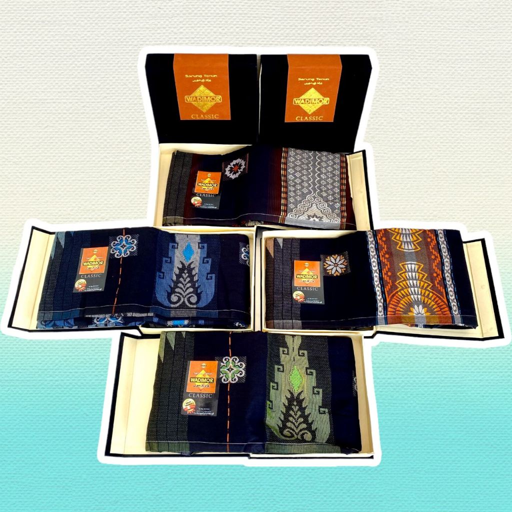 Sarung Wadimor Classic / Sarung Tenun / Sarung Wadimor Bludru Hitam / Sarung Wadimor Jacquard Songke