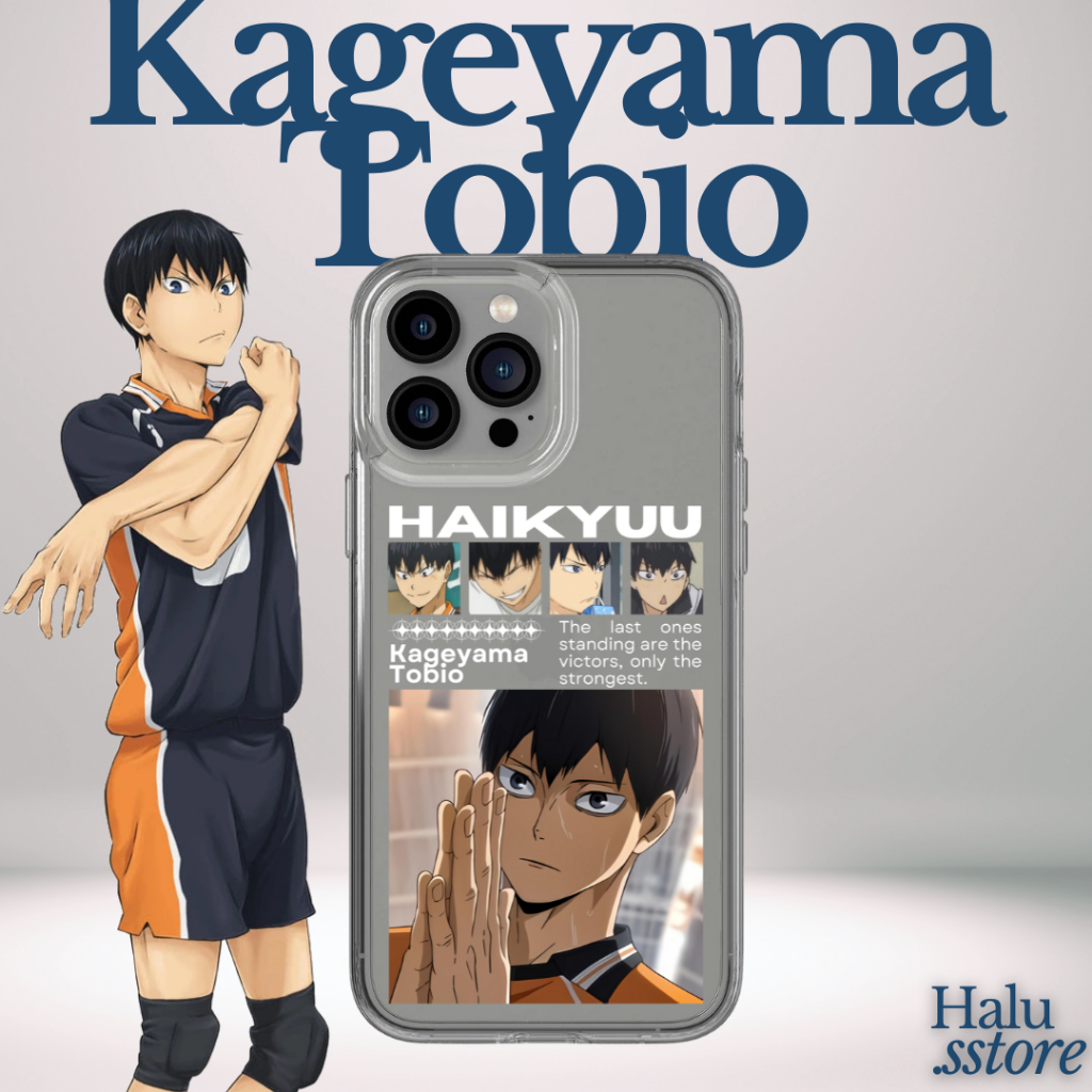 Case HP Custom Haikyuu Tobio Kageyama | Bisa Ganti Karakter / Anime Lain