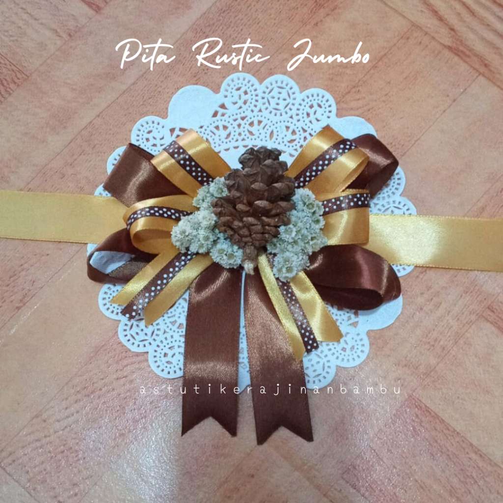 

PITA SIAP TEMPEL PITA NUANSA RUSTIC JUMBO PITA UNIK/Hiasan Pita Hampers/Hiasan Pita Parsel