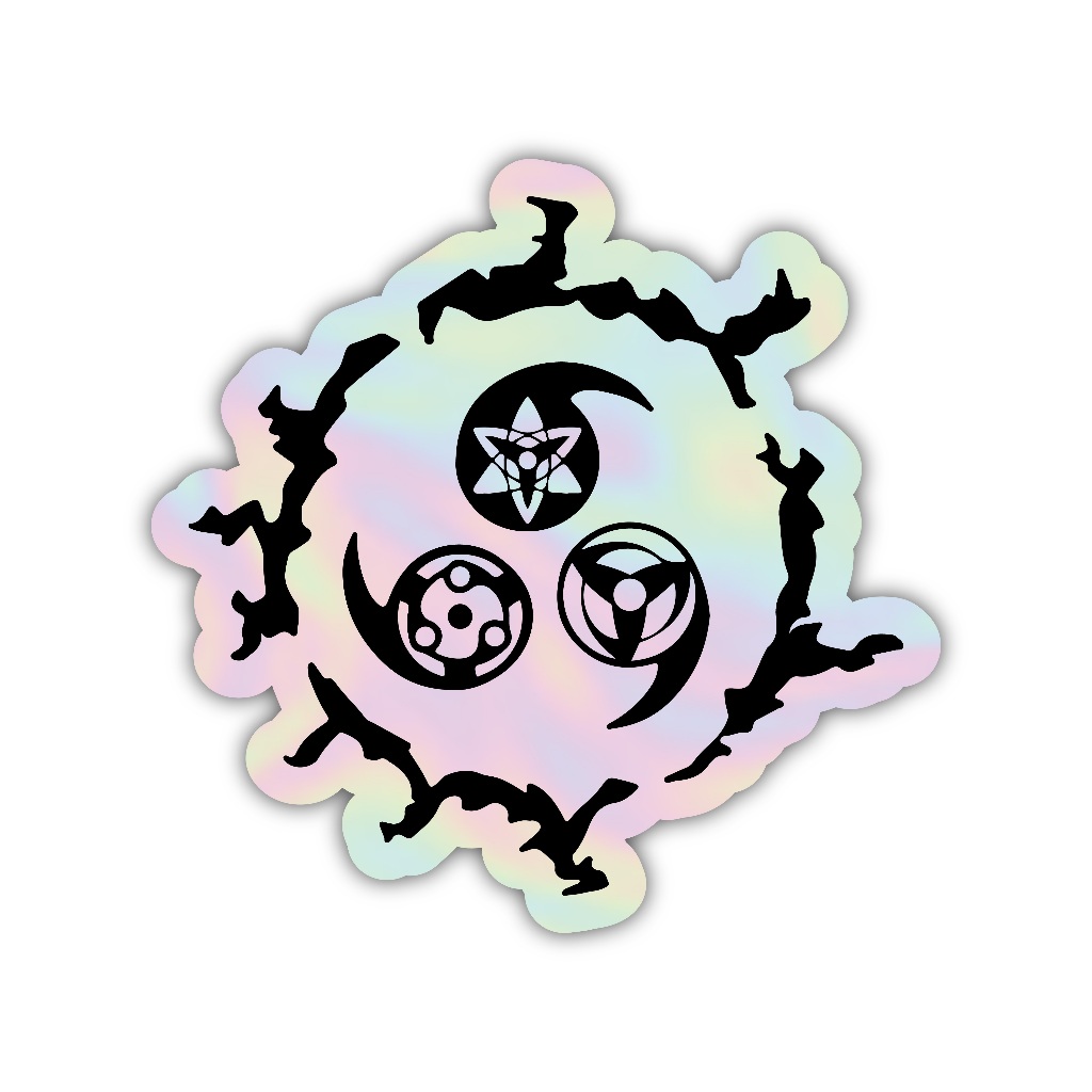 

Z260 sticker mata sharingan anime naruto, stiker hologram satuan