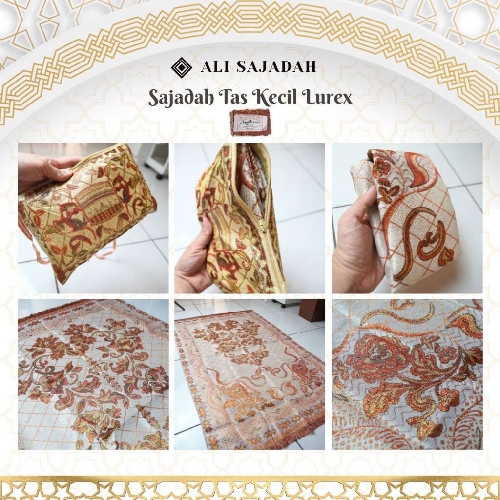 RB Sajadah Alydrus Tas Kecil Lurex Travel Grosir Souvenir Oleh Oleh Haji Umroh Hadiah AST