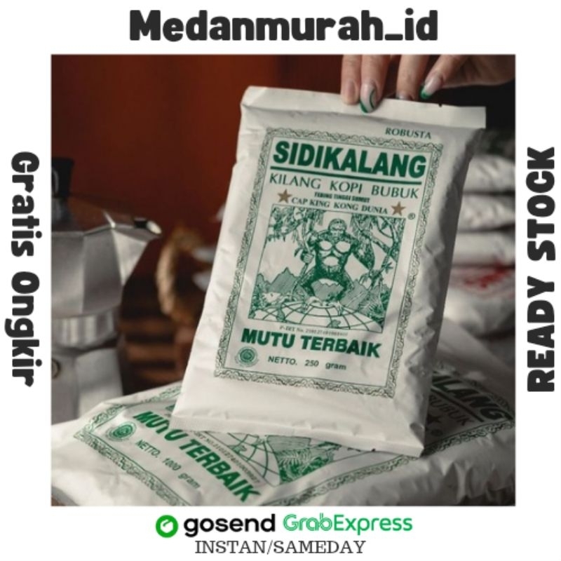 

Kopi Bubuk Robusta (250gr) Sidikalang Cap King Kong Dunia Medan