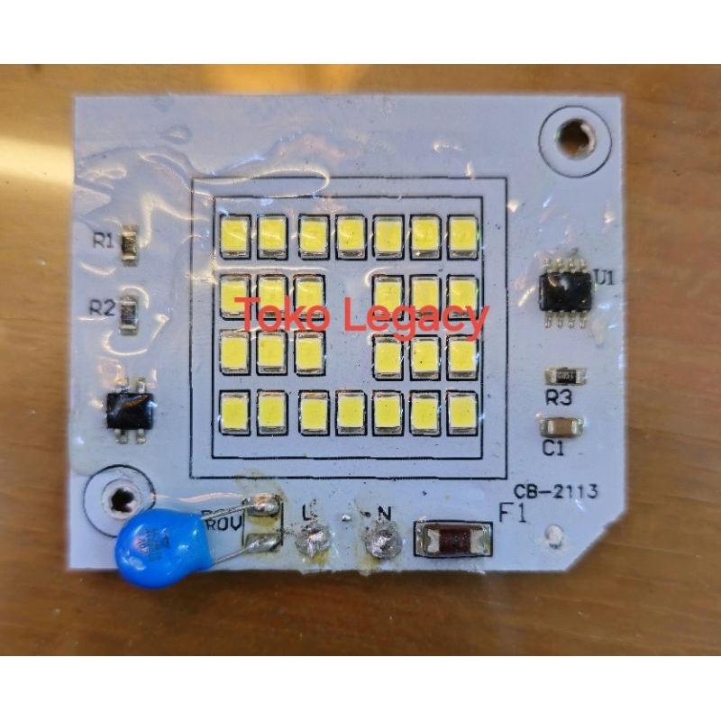 LED 10 WATT SOROT NYALA PUTIH  220V LANGSUNG LISTIK (TANPA DRIVER)