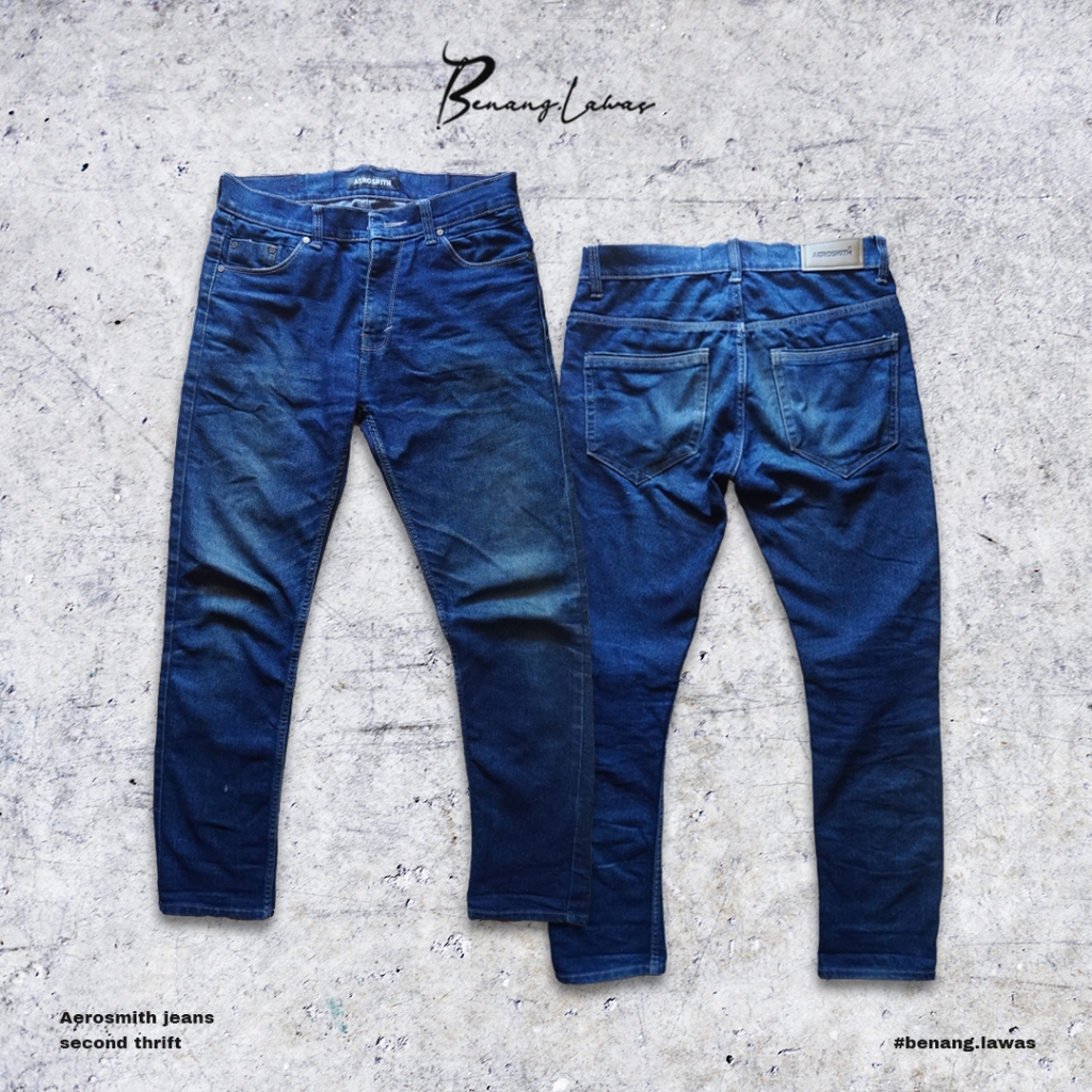 celana jeans pria aerosmith second