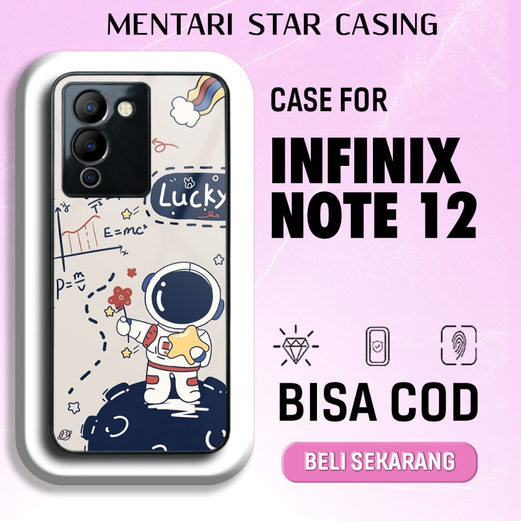 Case Infini x Note 12 Terbaru - Casing Infinix Note 12 - Motif Astronot cute 04 - Hardcase Premium G