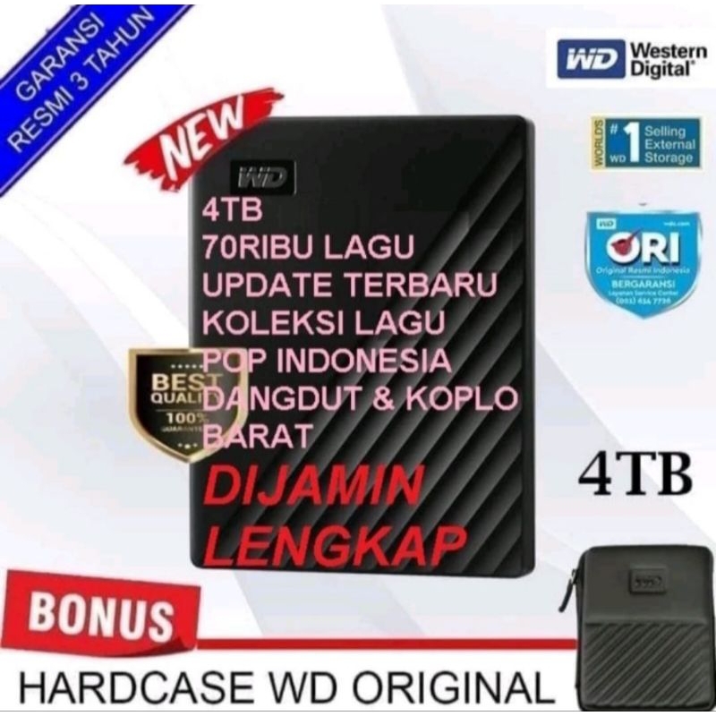 Hardisk Eksternal 4TB WD My Passport