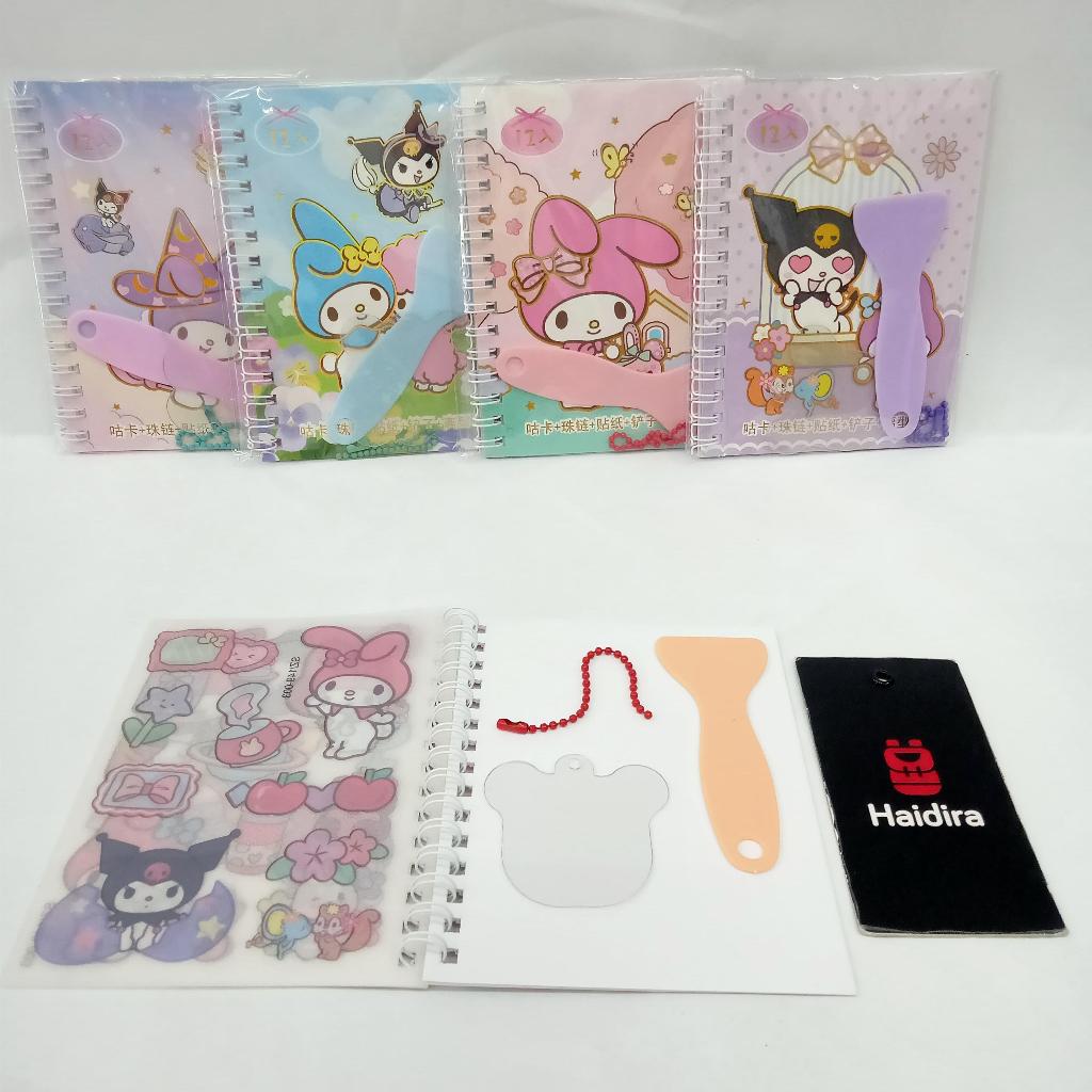 

Sticker Book Sanrio / Buku Stiker Sanrio Kuromi Melody 1 Set Gantungan & Perata stiker