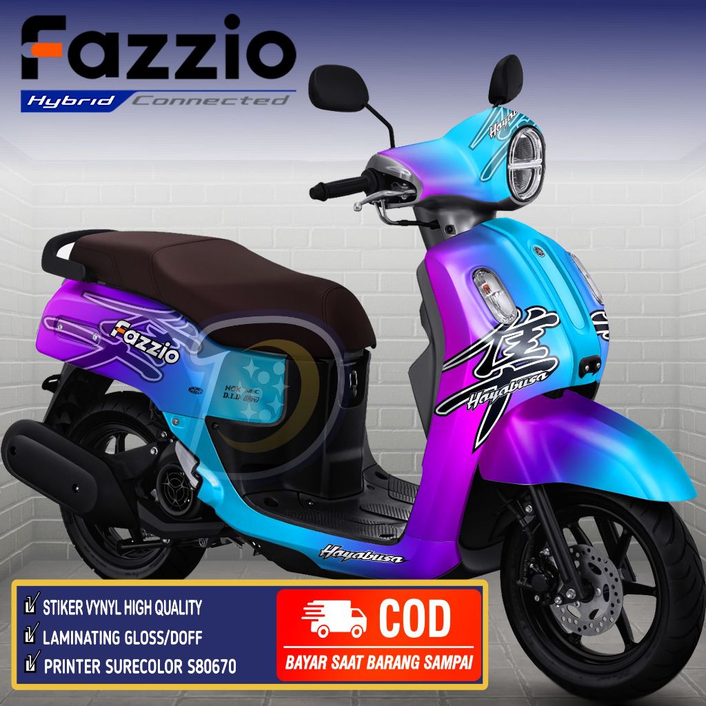 Stiker Motor Fazzio Striping Fazzio Decal Yamaha Fazzio Hayabusa Bunglon