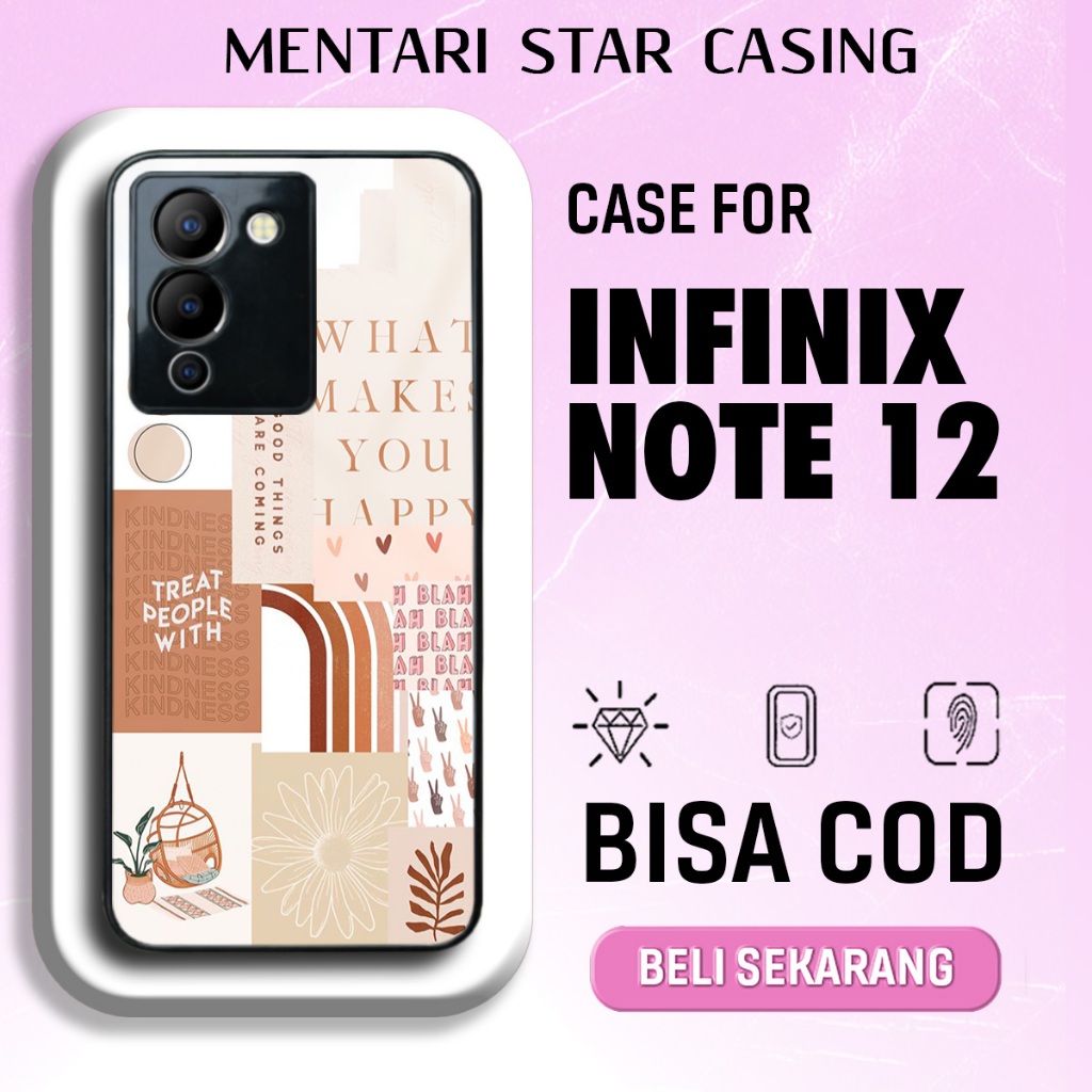 Case Infini x Note 12 Terbaru - Casing Infinix Note 12 - Motif Cute - Hardcase Premium Glossy - Soft