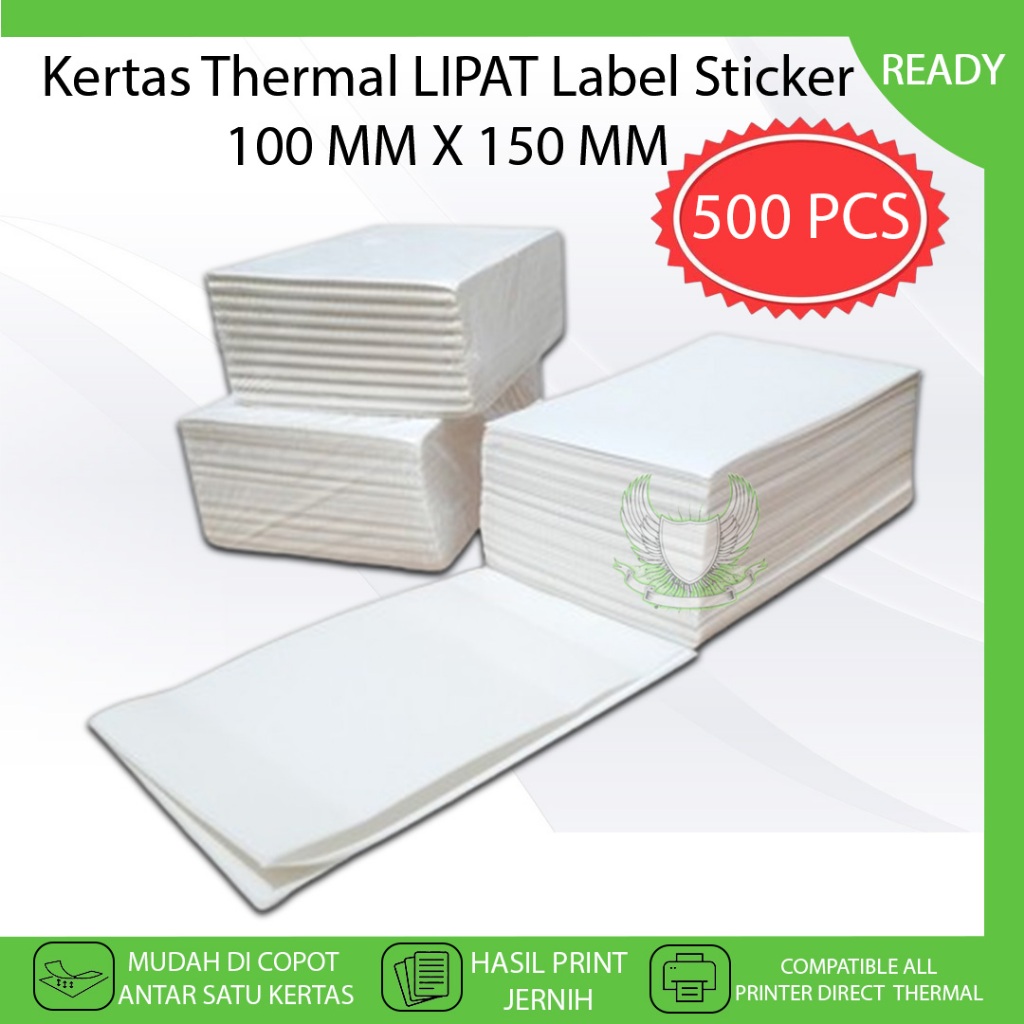 

Thermal Sticker LIPAT Label Uk 100 X 150 Isi 500 PCS Kertas Cetak Stiker Resi Paket Usaha Online Shop
