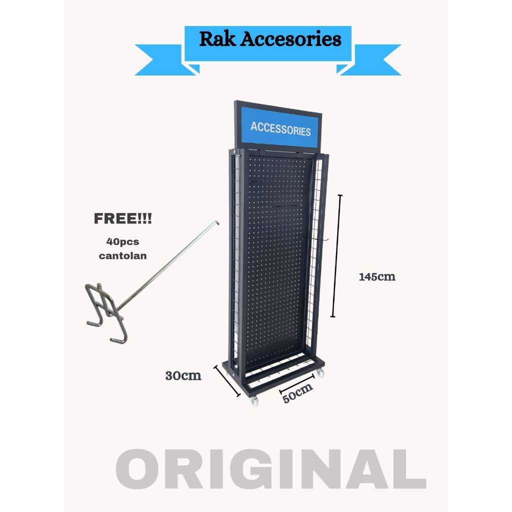 Rak Original Biru / Rak Aksesories Hp Produk Pajangan Jualan
