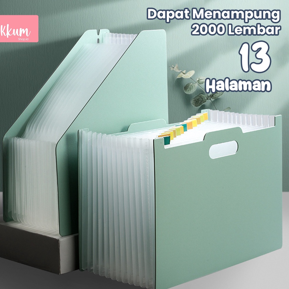 

KODE A2I BAHAN TEBAL Standing file A4 File folder document bag Tas dokumen file 13 sekat