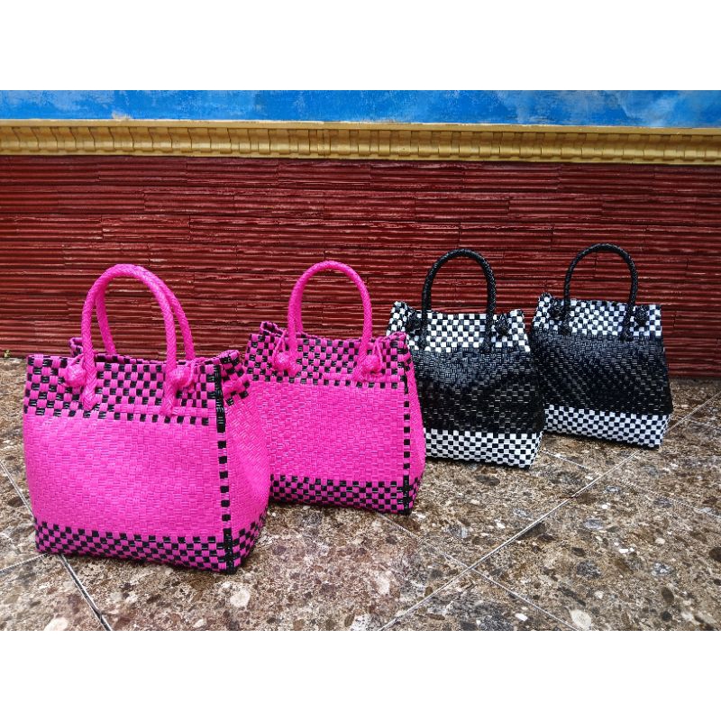 TAS ANYAMAN PLASTIK/TAS CANTIK/TAS JALI/TAS KERAJINAN