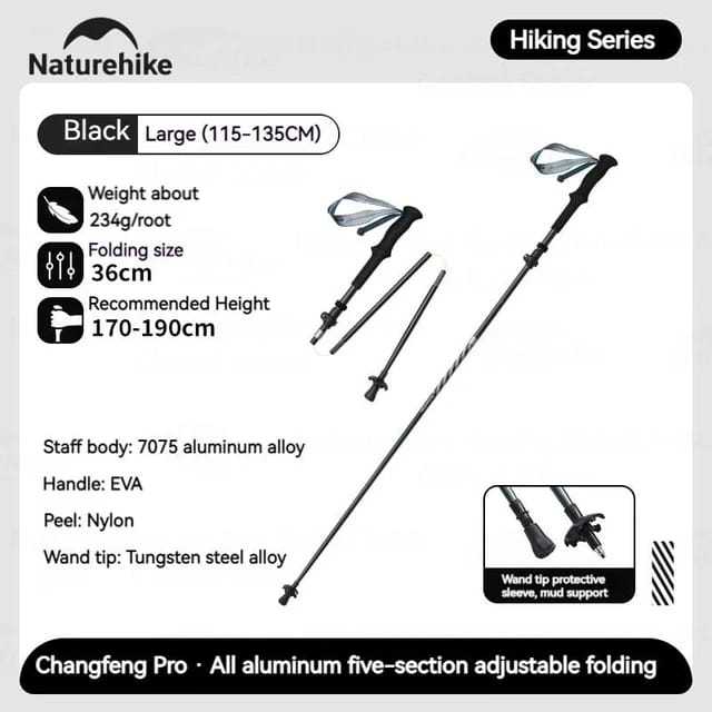 Trekking pole Naturehike CNK2450DS013 tongkat lipat 5 section