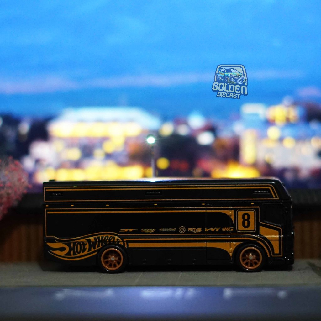 HOT WHEELS PREMIUM EURO HAULER HOTWHEELS BLACK - LOOSE (GOOD CONDITION)