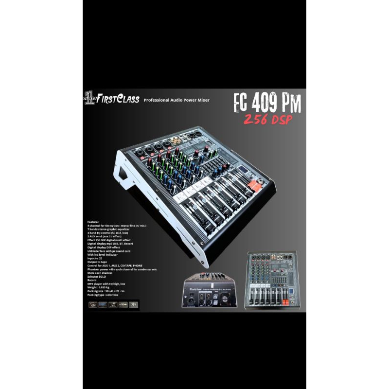 Power Mixer 4 Channel Firstclass FC-409PM Original