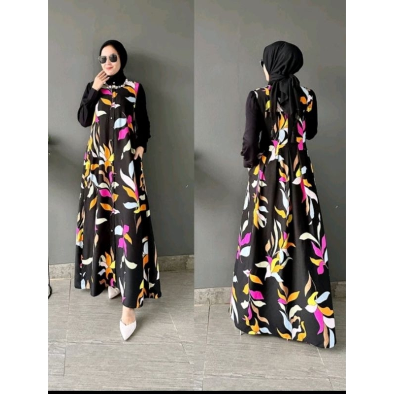 Gamis Zara lengan polos/Gamis Thalia/Gamis Rayon Premium/Gamis Zara Kekinian
